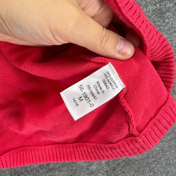 Woman Within Cardigan Women M Medium Pink Open Front 3/4 Sleeve Cotton Casual - Picture 4 of 7